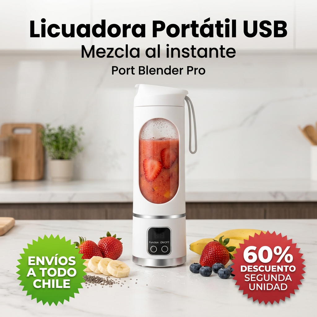 Licuadora Portátil - Blender Pro® - ¡EL SECRETO DE LOS JUGOS Y BATIDOS PERFECTOS!