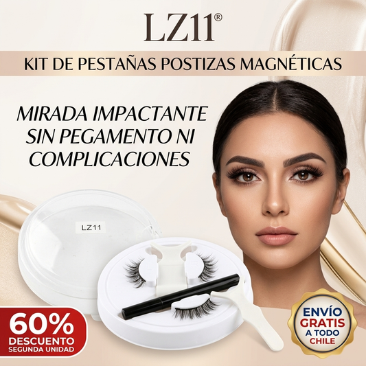 LZ11® KIT DE PESTAÑAS POSTIZAS MAGNÉTICAS ¡Mirada impactante sin complicaciones!