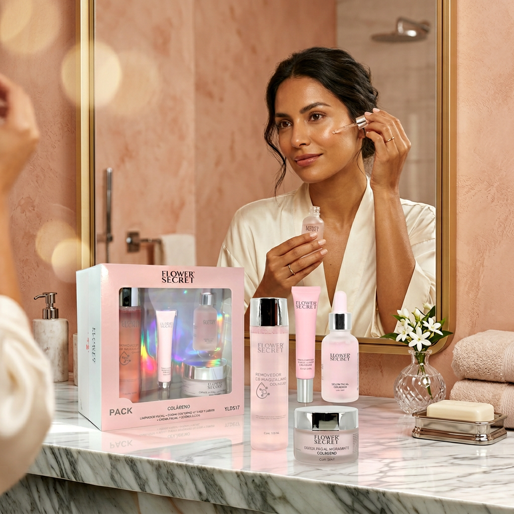 FLOWER SECRET® SET COMPLETO ANTIEDAD - ¡TU PIEL MÁS JOVEN!