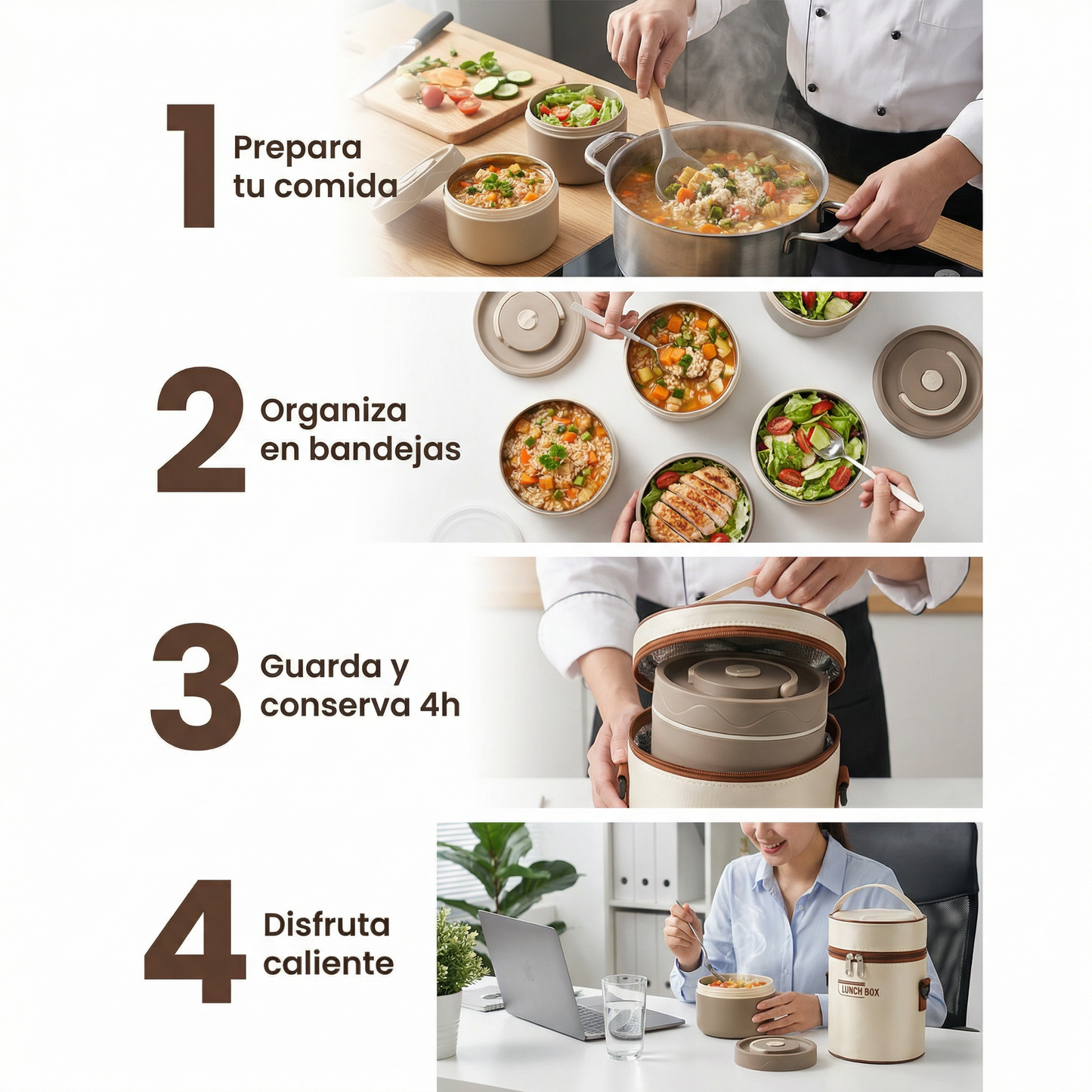 Lonchera LUNCH BOX® Térmica Portátil - Para Jornadas Largas