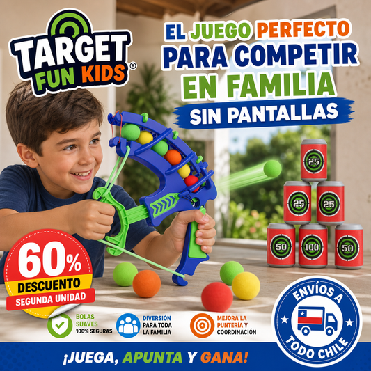 TARGET FUN KIDS® ARCO LANZADOR DE BOLAS TIRO AL BLANCO