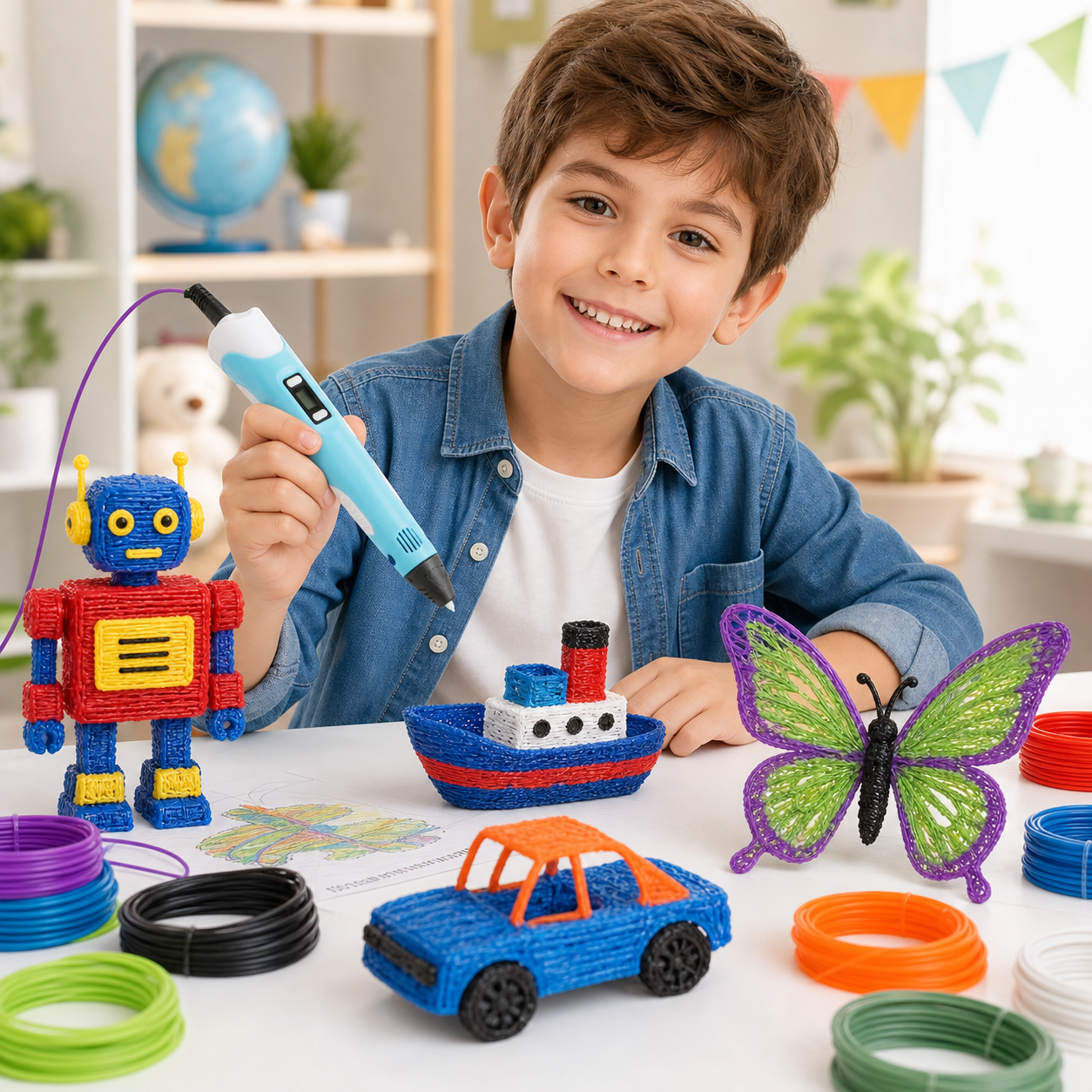 MAGIC 3D PEN® LÁPIZ IMPRESORA 3D CON FILAMENTOS ¡Que sus dibujos cobren vida!