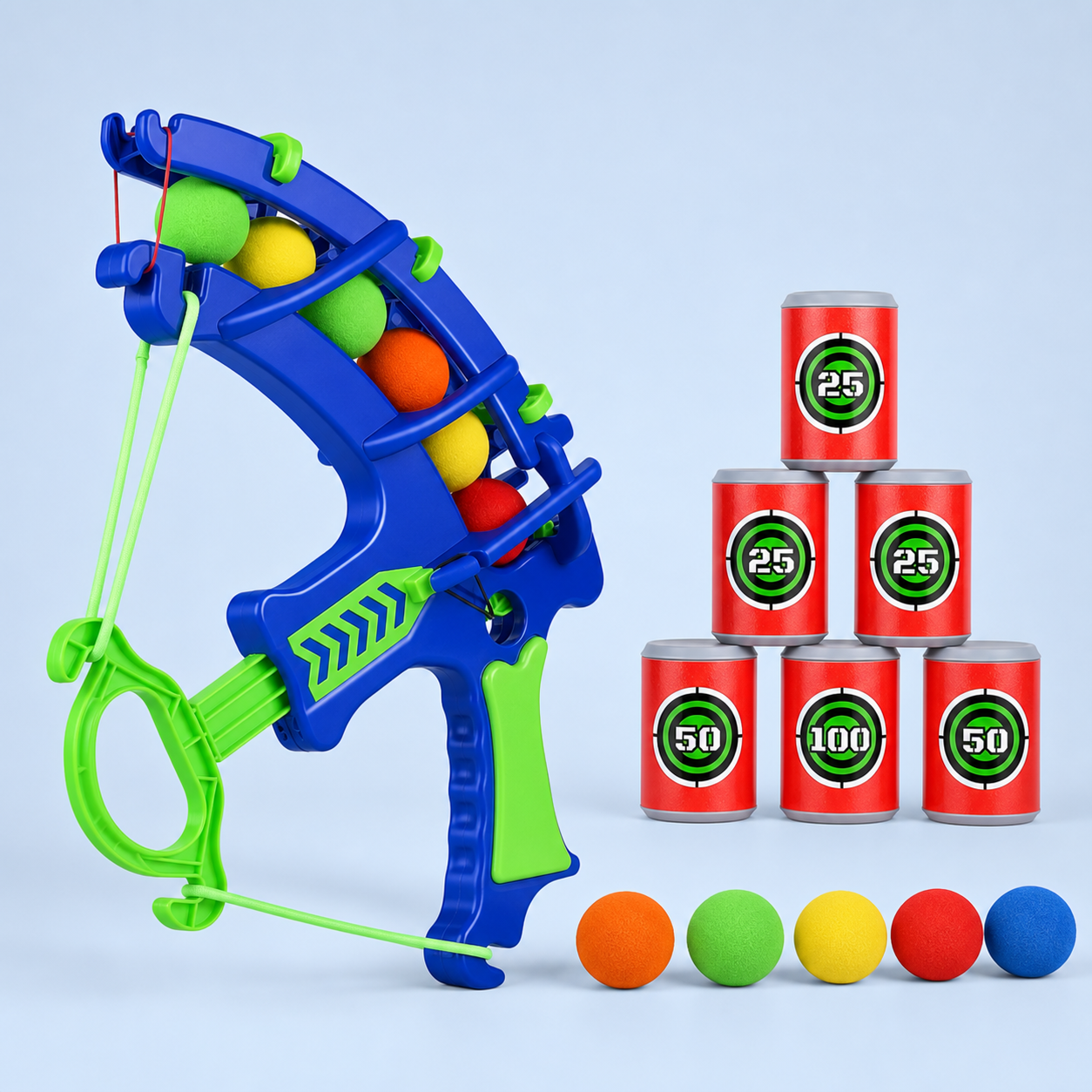 TARGET FUN KIDS® ARCO LANZADOR DE BOLAS TIRO AL BLANCO