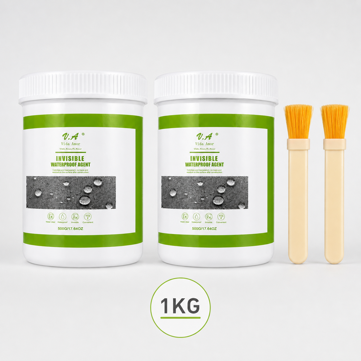 SEAL PRO CLEAR® SELLADOR IMPERMEABLE TRANSPARENTE + BROCHA - ¡LLEVA 1 KILO CON EL 2X1!