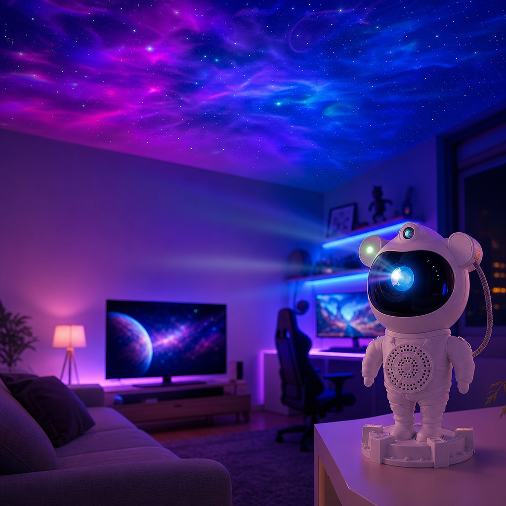 GALAXY ROOM PRO® PROYECTOR DE ASTRONAUTA CON ESTRELLAS Y NEBULOSA