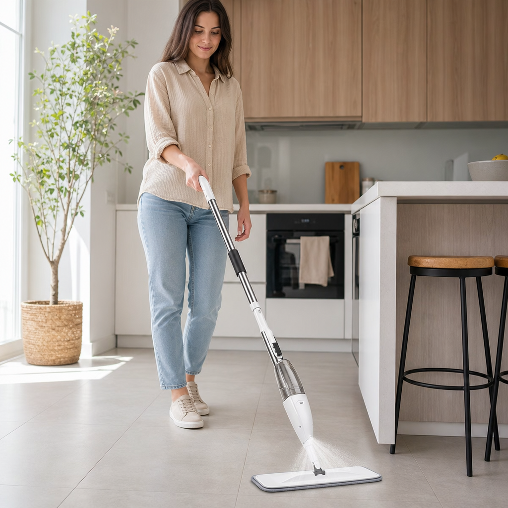 SMART CLEAN SPRAY® MOPA SPRAY TRAPEADOR MICROFIBRA ¡La limpieza de siempre con la practicidad de hoy!