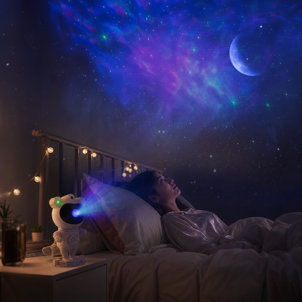 GALAXY ROOM PRO® PROYECTOR DE ASTRONAUTA CON ESTRELLAS Y NEBULOSA