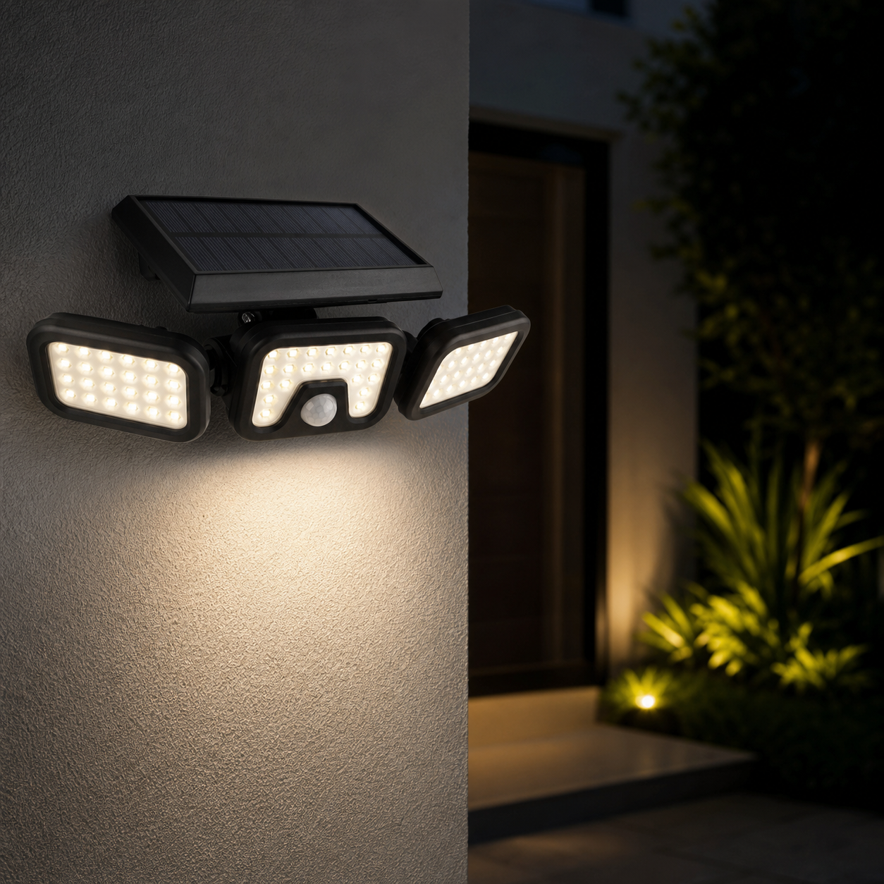SOLARGLOW 3X® 3 LÁMPARAS LED SOLAR PARA EXTERIORES Ilumina afuera sin cables ni cuenta de luz