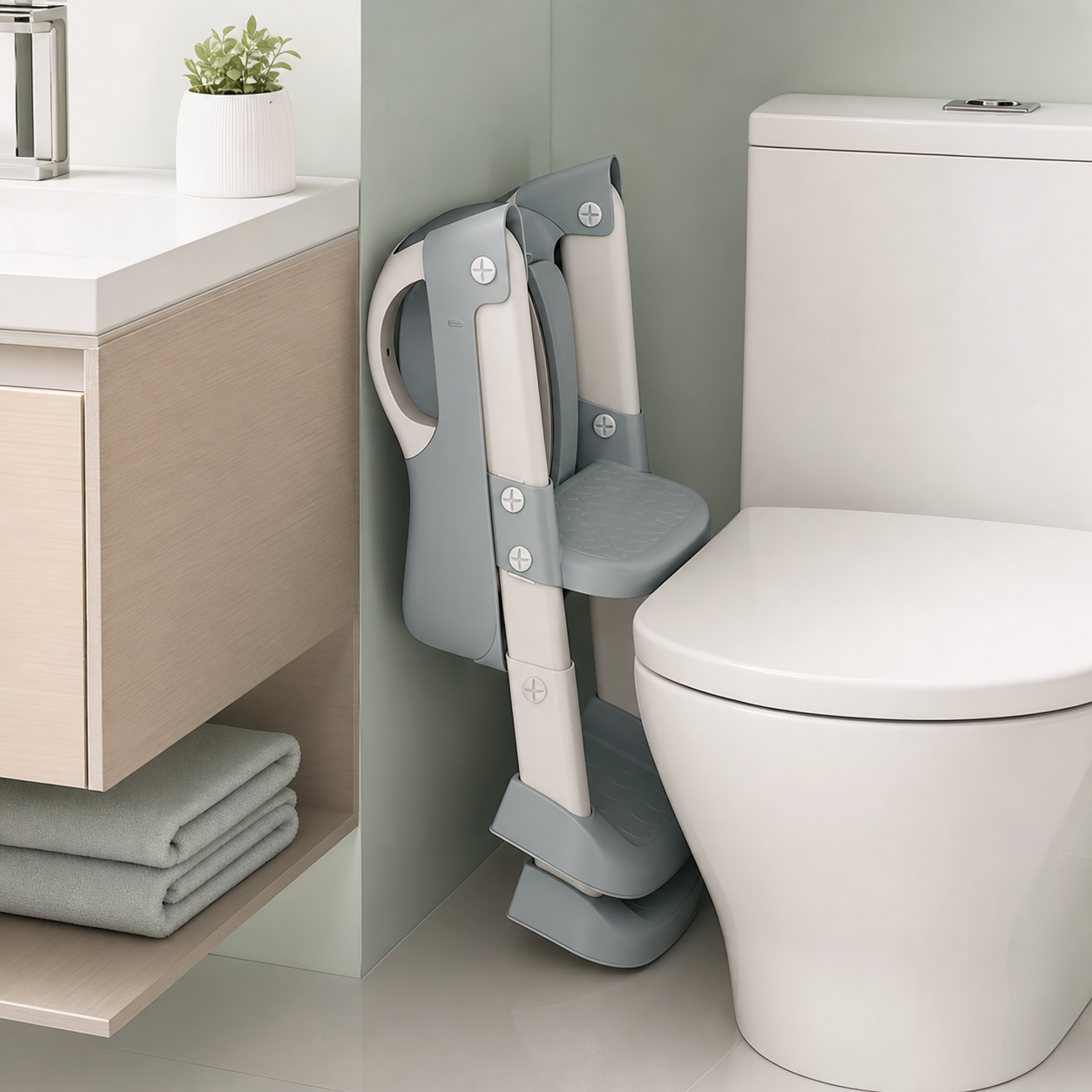 POTTY STEP KIDS® ASIENTO ADAPTADOR ESCALERA PARA INODORO INFANTIL ¡Autonomía y seguridad!