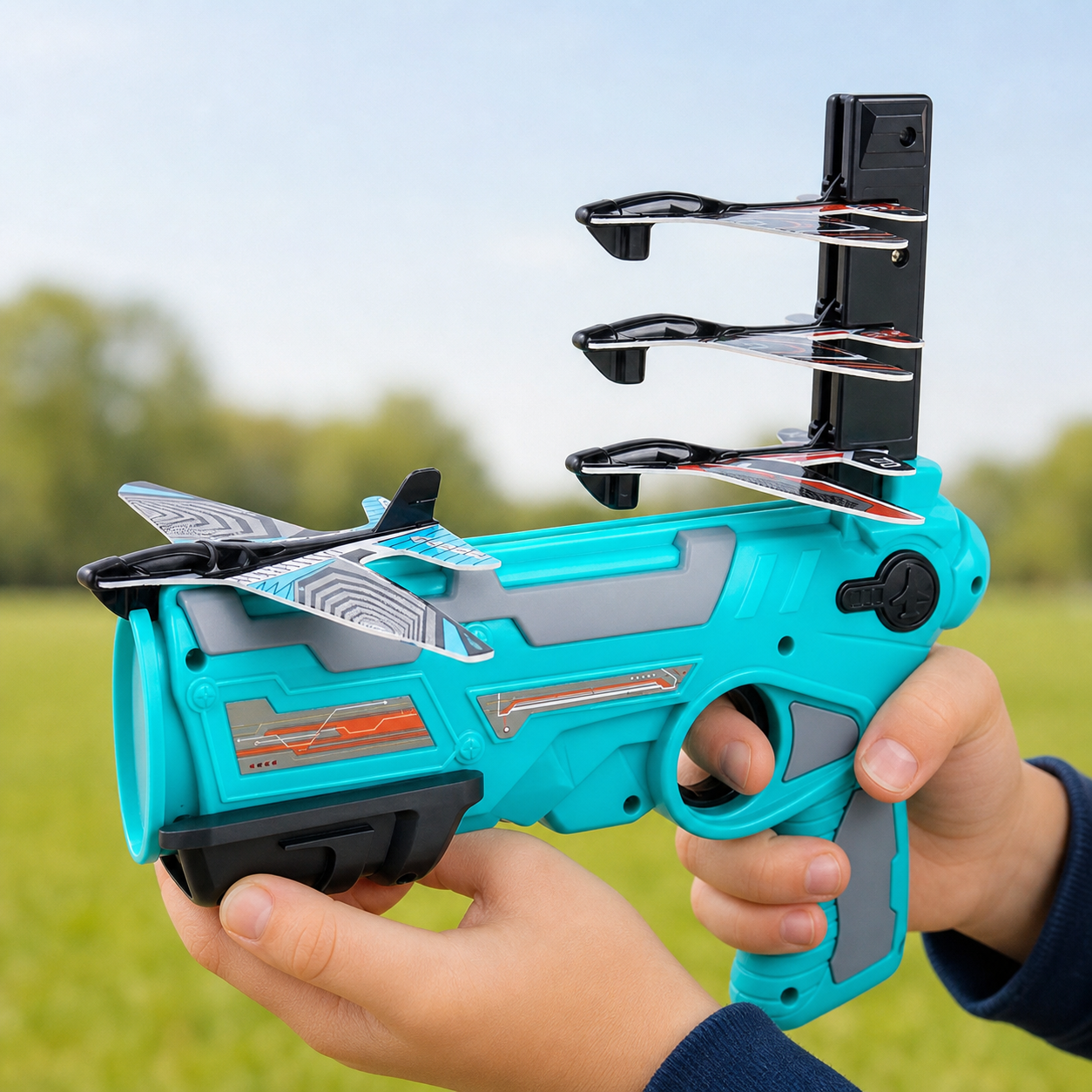 SKY LAUNCH KIDS® LANZADOR CATAPULTA CON 4 AVIONES ¡Y que despegue la entretención!