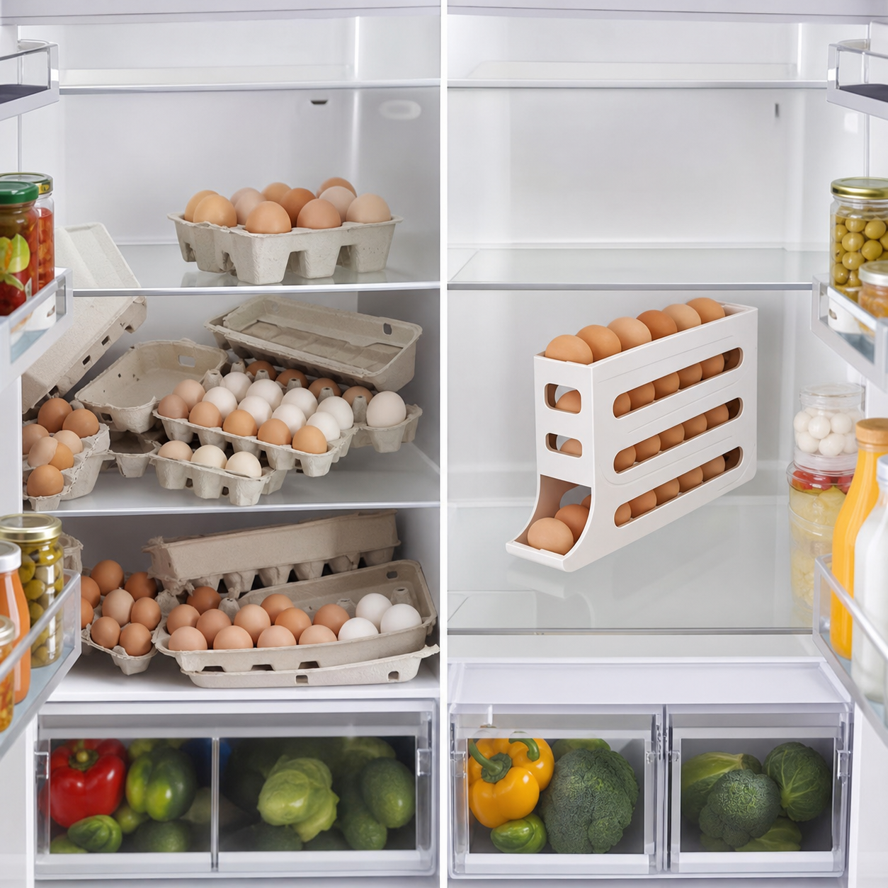 EGG FLOW 4® DISPENSADOR DE HUEVOS DE CUATRO NIVELES Una cocina organizada es una cocina funcional