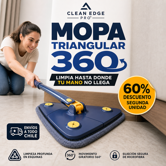 CLEAN EDGE PRO® MOPA TRIANGULAR 360º ¡No hay rincones difíciles!