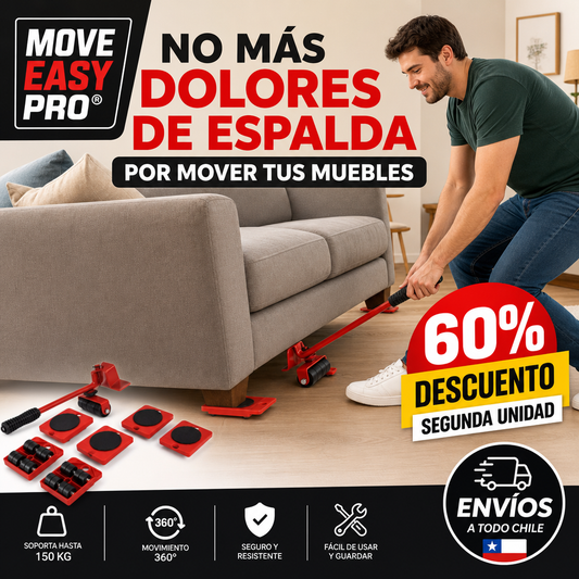 MOVE EASY PRO® KIT ELEVADOR DE MUEBLES ¡No más dolores de espalda al mover muebles!