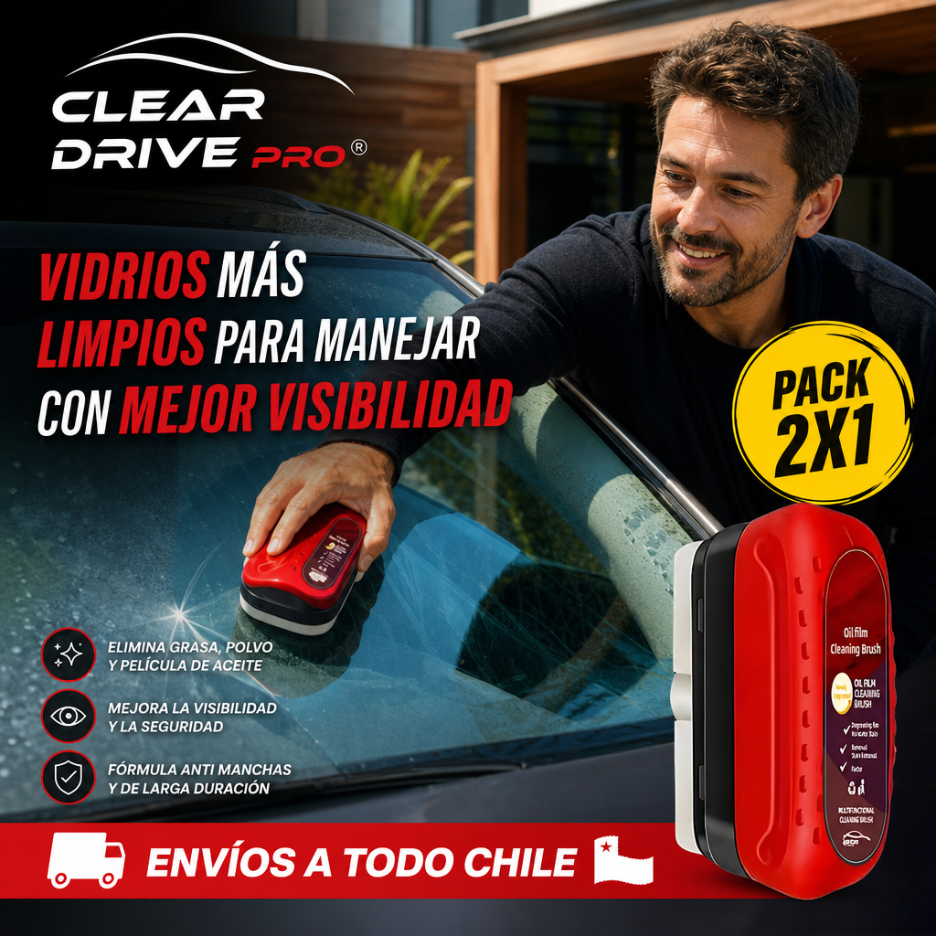 CLEAR DRIVE PRO® ESPONJA LIMPIA VIDRIOS PARA VEHÍCULO ¡Mejora tu visibilidad!