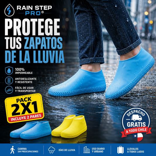 RAIN STEP PRO® CUBRE CALZADO IMPERMEABLE PARA LLUVIA - ¡Pies secos siempre!