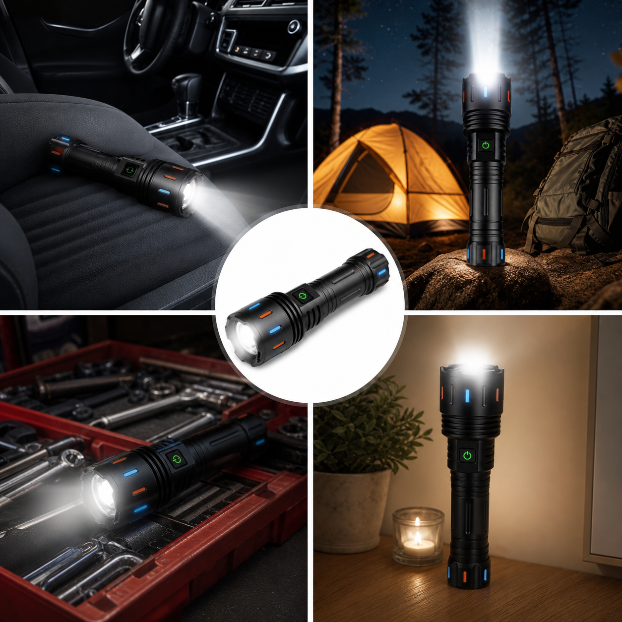 POWERBEAM ZOOM® LINTERNA LED CON ZOOM ¡Tan potente que ilumina de día!
