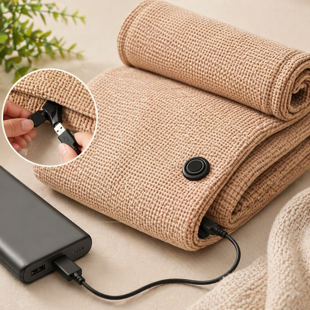 HEATNEST® MANTA CALEFACTORA ELÉCTRICA USB ¡Calor perfecto en cualquier lugar!