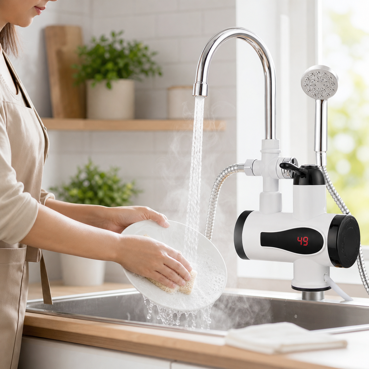 HOT FLOW PRO® CALENTADOR DE AGUA TIPO LLAVE ELÉCTRICA ¡Agua caliente en todos lados!