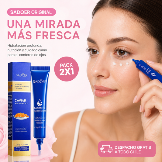 SADOER CAVIAR+HA CREMA HIDRATANTE PARA CONTORNO DE OJOS ¡SADOER ORIGINAL PARA UNA MIRADA MÁS JÓVEN!