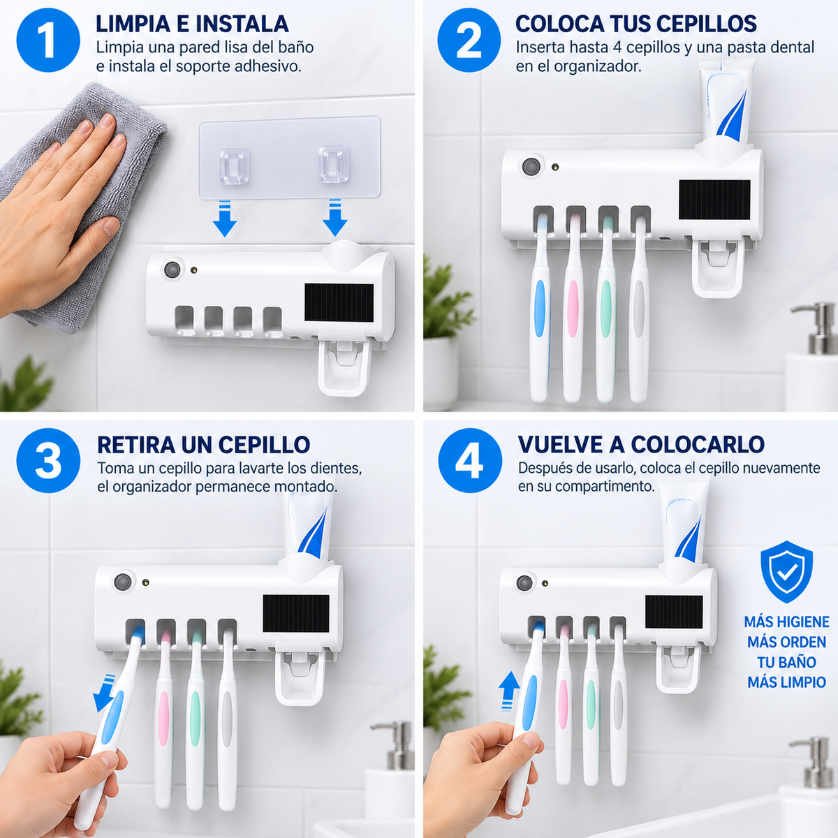 UV SMILE ESTERILIZADOR Y ORGANIZADOR DENTAL UV ¡CUIDA TU HIGIENE Y LA DE TUS CEPILLOS!