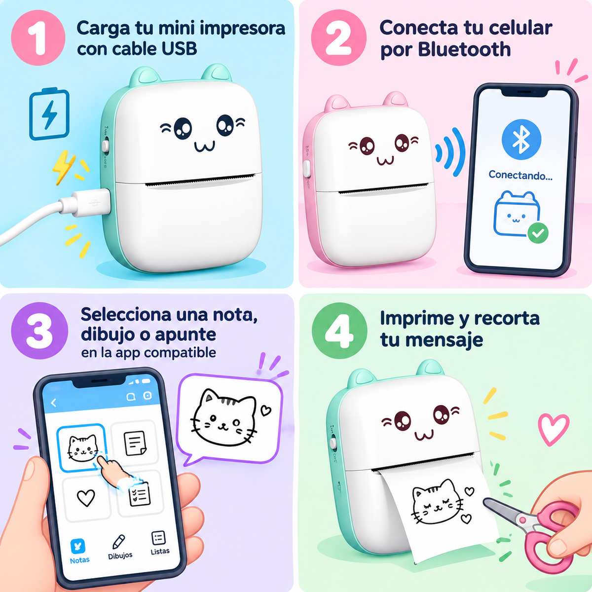 MINIPRINT POCKET MINI IMPRESORA TÉRMICA PORTÁTIL ¡IMPRIME SIN COMPRAR TINTA! - ¡Gratis 10 rollos de papel!