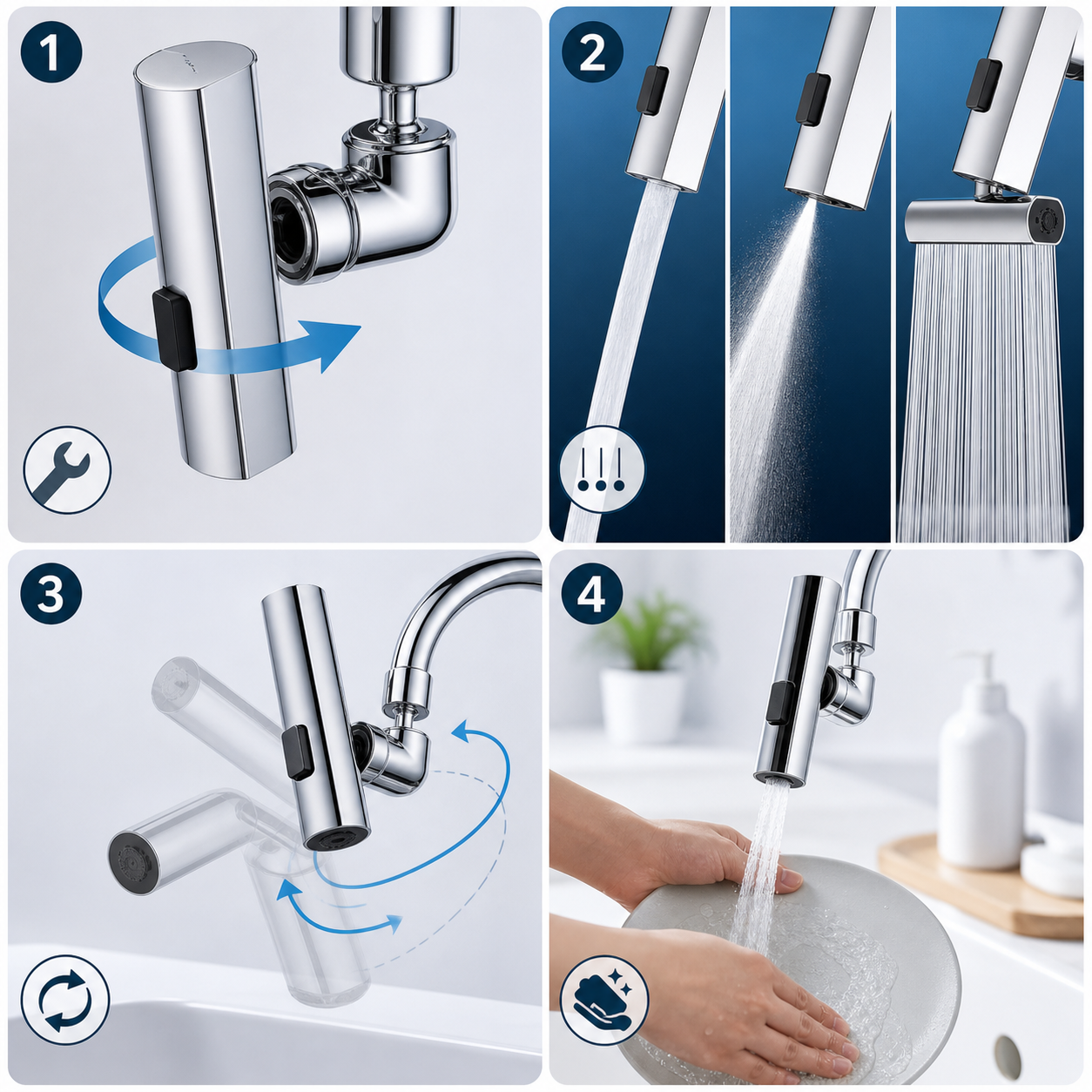 LUXFLOW 360® GRIFO EXTENSOR UNIVERSAL GIRATORIO 360