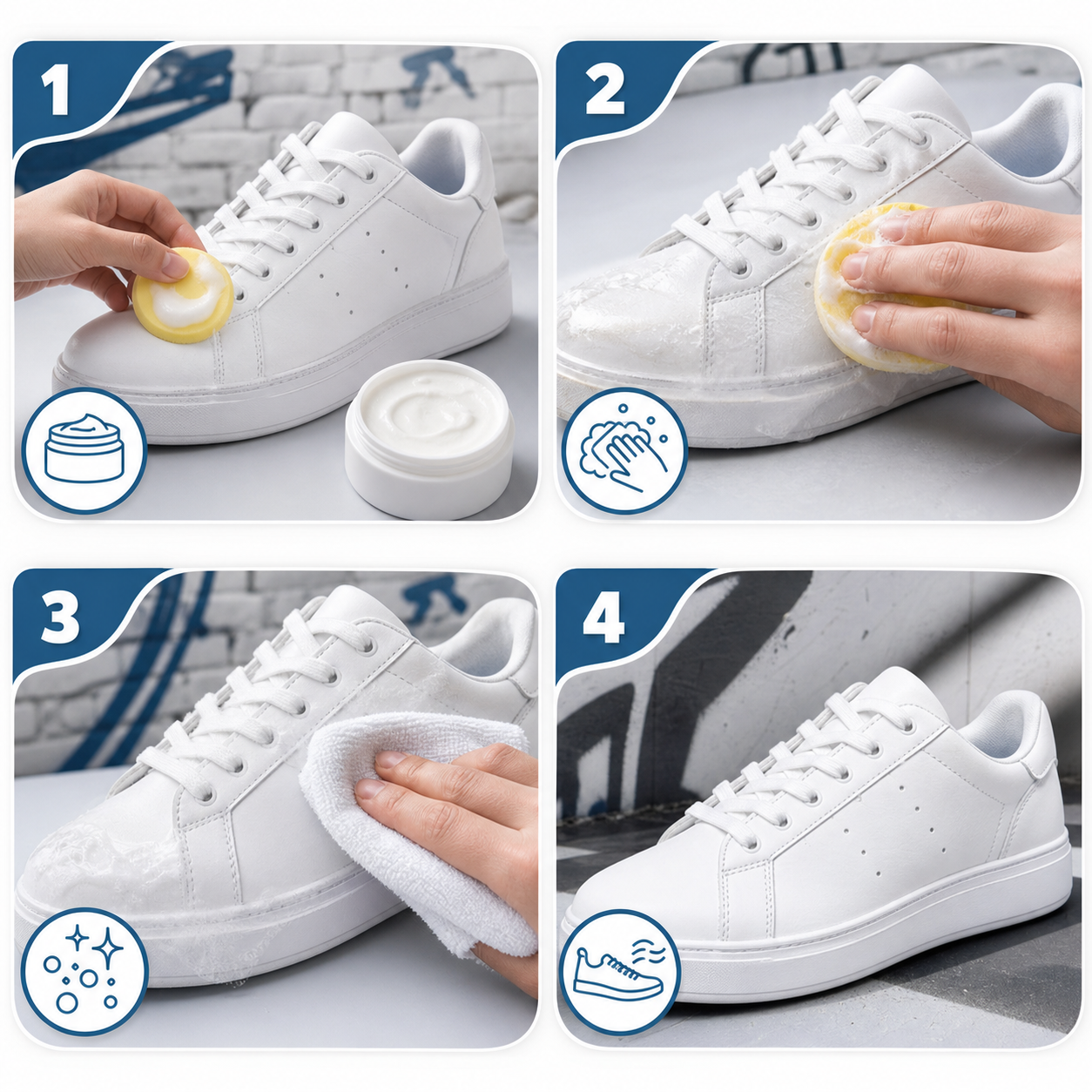 WHITE KICKS PRO® CREMA LIMPIADORA DE ZAPATILLAS BLANCAS