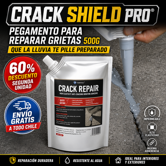 CRACK SHIELD PRO® PEGAMENTO PARA GRIETAS 1/2 KILO ¡Que la lluvia te pille preparado!