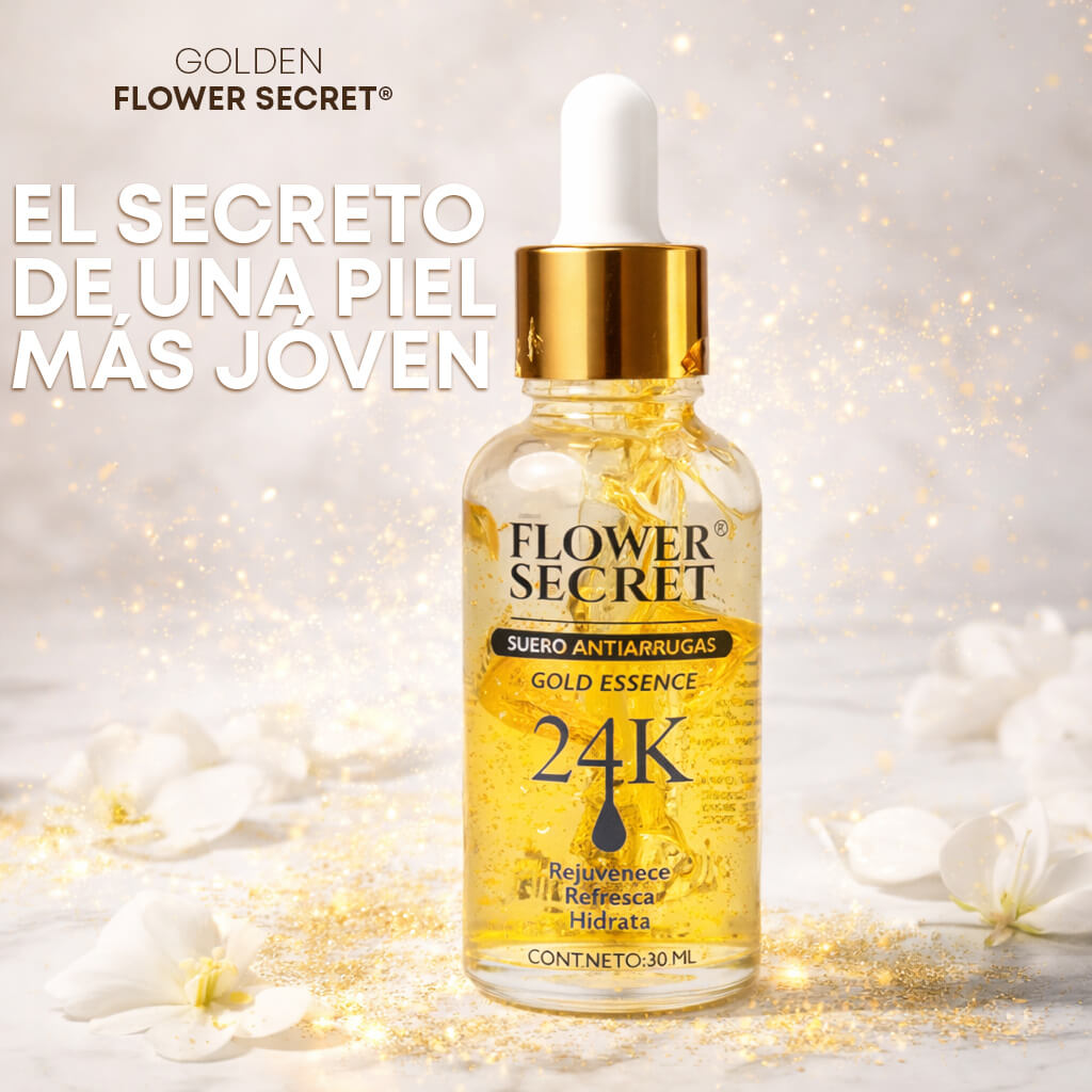 Suero Antiedad GOLDEN FLOWER SECRET® - Nutre y Rejuvenece - ¡APROVECHA EL 2X1!