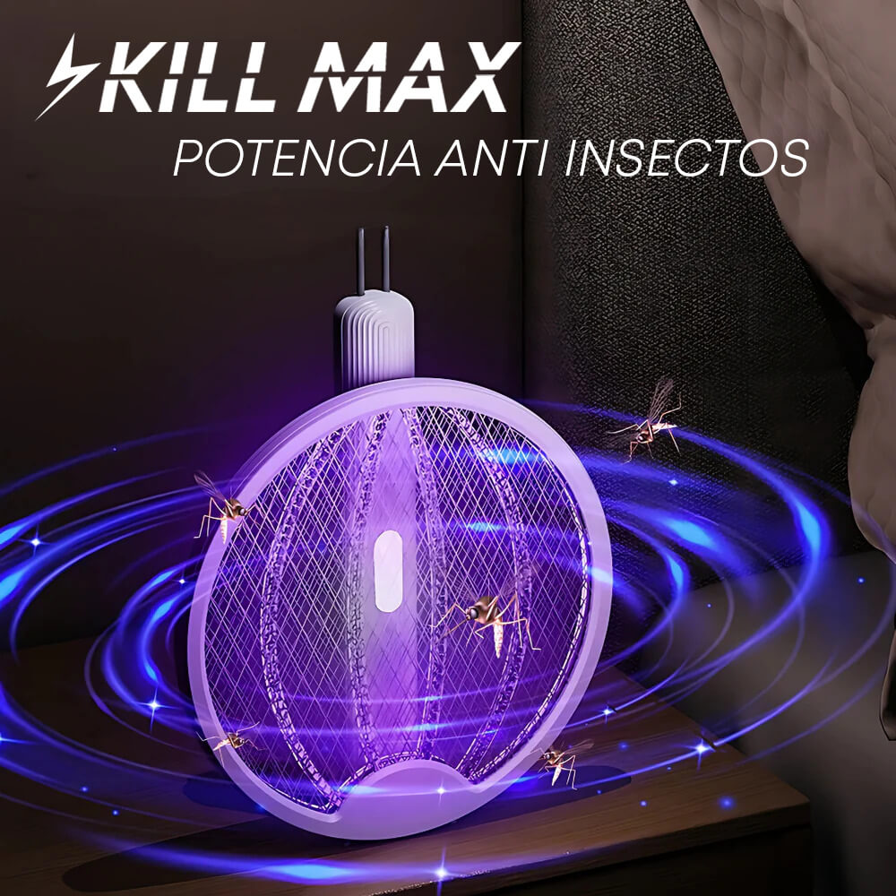 Mata insectos KILL MAX® 3000 V - Elimina moscas y zancudos - ¡Protege tu hogar día y noche!