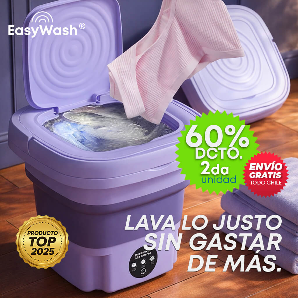 Lavadora EasyWash® Portátil - Lava lo justo cada día ¡Ya no necesitas acumular!