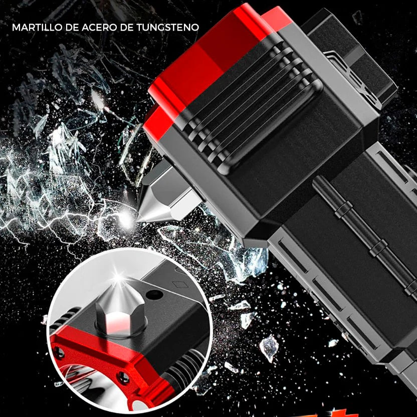 LINTERNA MARTILLO DE SUPERVIVENCIA - ¡Te REGALAMOS EL DOBLE de tu compra!