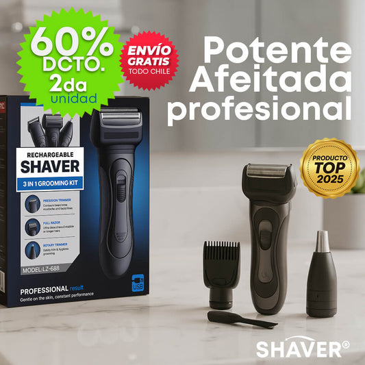 Afeitadora PROFESIONAL SHAVER® Kit 3 en 1 - ¡MÁS POTENCIA INALÁMBRICA!