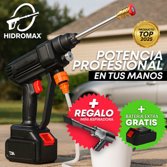 Hidrolavadora Portátil HidroMax® + ¡ASPIRADORA DE REGALO! + BATERÍA EXTRA