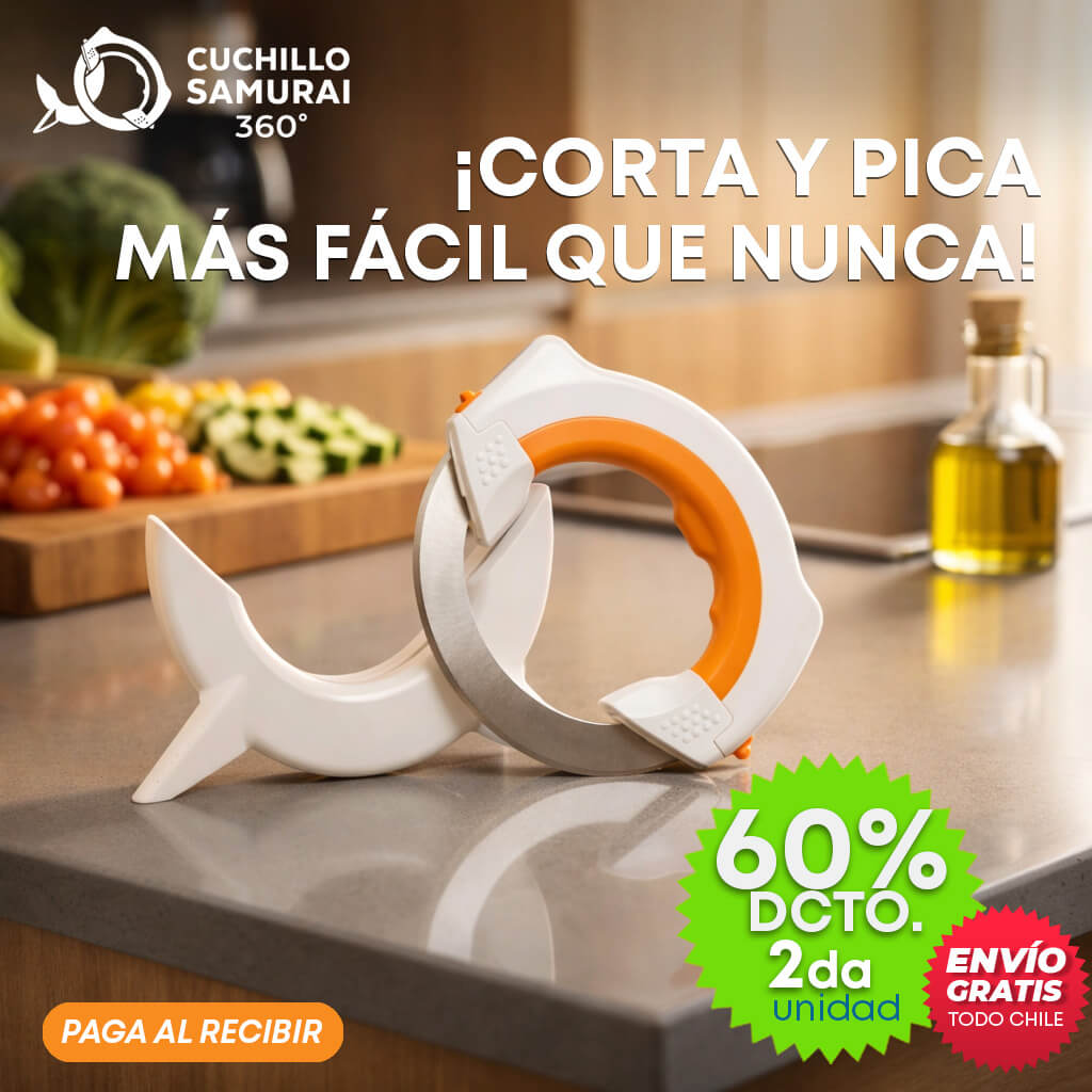 CUCHILLO CIRCULAR SAMURAI 360® ¡CORTA Y PICA COMO UN PROFESIONAL!