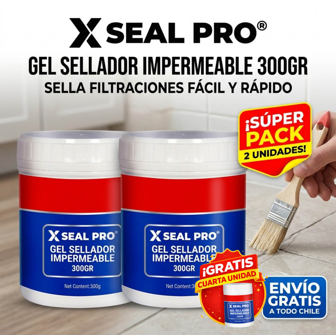 X SEAL PRO® GEL SELLADOR IMPERMEABLE 300GR ¡¡¡GRATIS CUARTA UNIDAD!!!