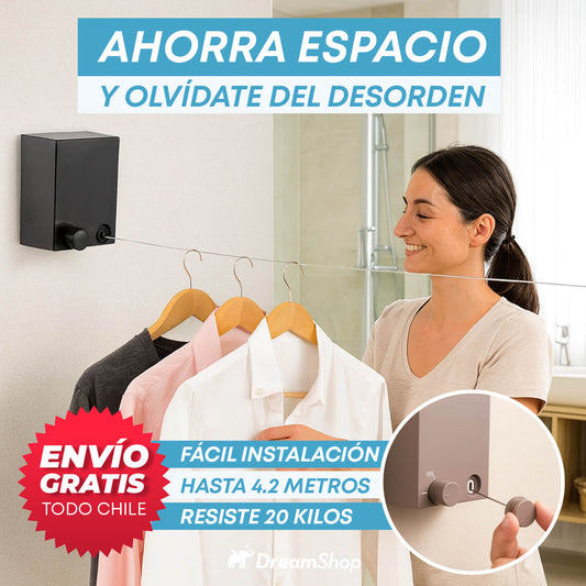 TENDEDERO RETRÁCTIL – Cuelga tu ropa sin desordenar.