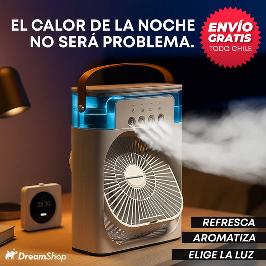 VENTILADOR HUMIDIFICADOR ¡Refresca y aromatiza día y noche!