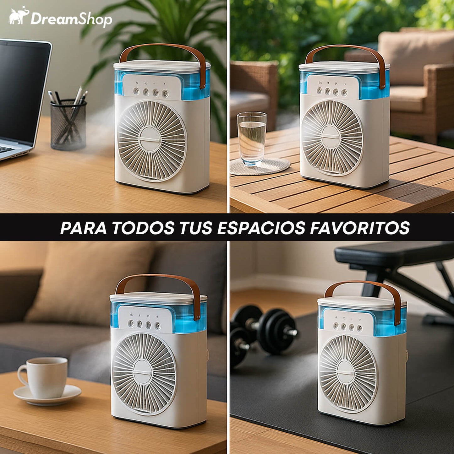 VENTILADOR HUMIDIFICADOR ¡Refresca y aromatiza día y noche!