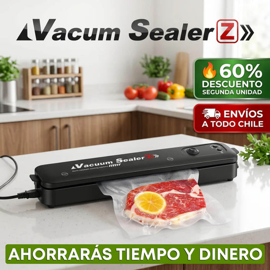 MÁQUINA SELLADORA DE ALIMENTOS Vacum Sealer Z® + ¡10 BOLSAS GRATIS!