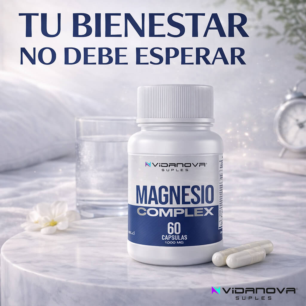 Magnesio VIDANOVA® - Recupera tu Bienestar – Apoyo natural para el descanso, energía y salud de tus huesos.