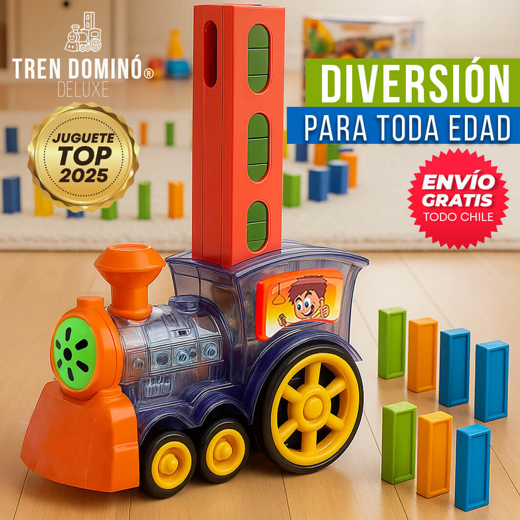 TREN DOMINÓ DELUXE® – ¡Coloca Fichas Solo! – Diversión sana sin Pantallas